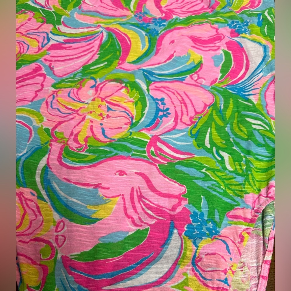 Lilly Pulitzer V-Neck Tank Floral Tropical Design & Colors Women’s Size Small - Picture 10 of 10